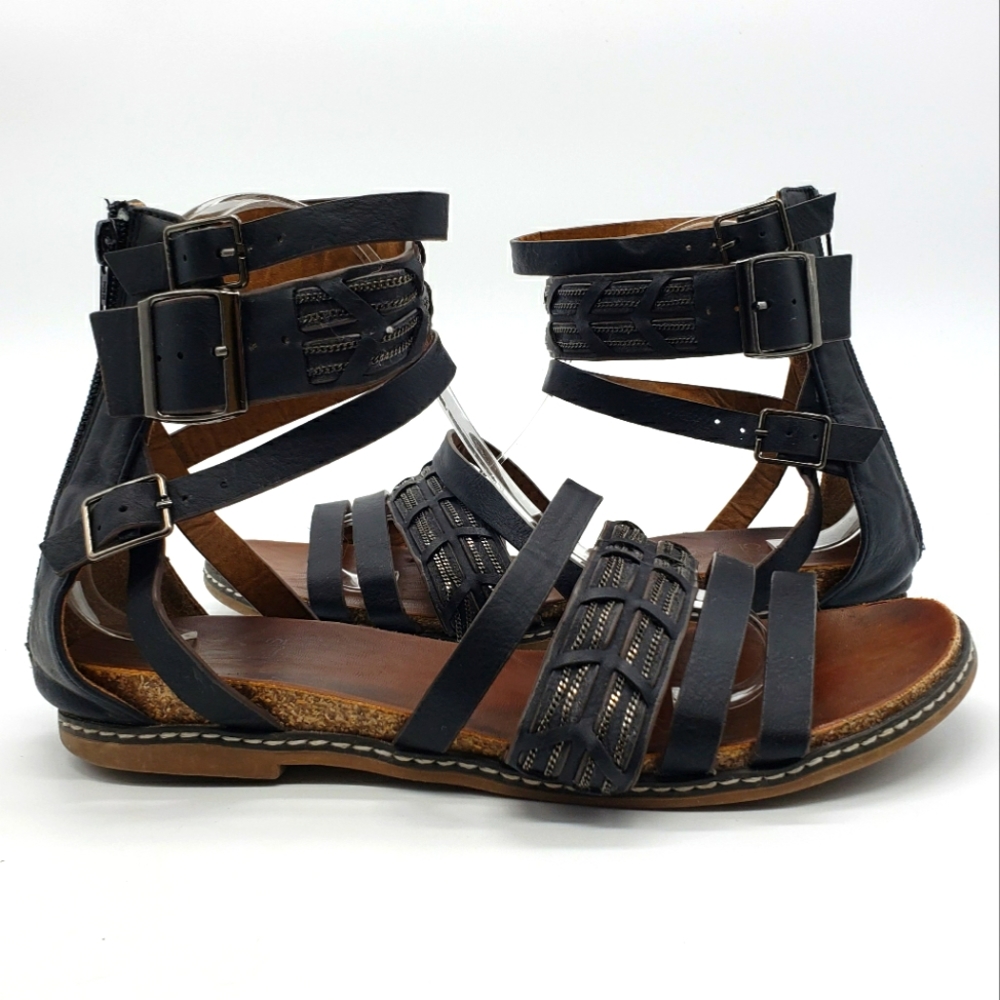 Corkys Black Gladiator Sandals